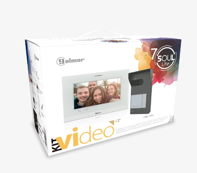 golmar soul video intercom set met 2 draads technologie en 7 inch binnenpost voor veilige deurcommunicatie