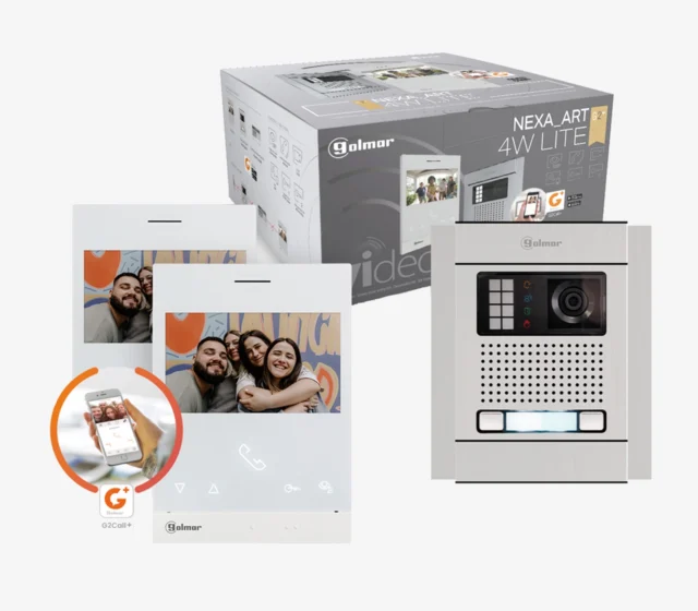 Intercom systeem-Golmar kit voor 2 appartementen met wifi N5220ART 4W LITE