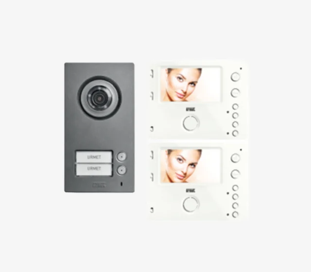 Urmet Mikra intercom kit met Mìro video monitor 2 appartementen